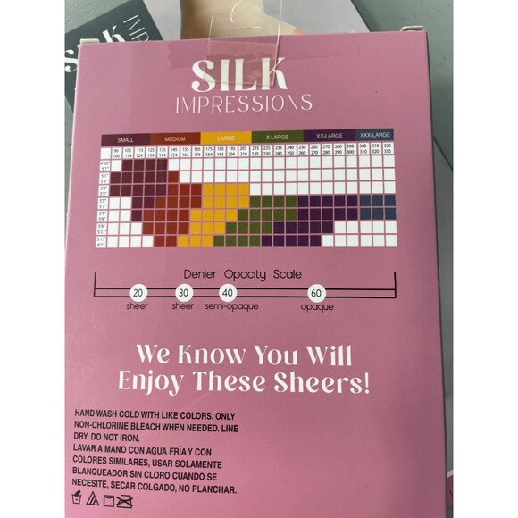 Silk Impressions Pantyhose Size Large Medium Support Sheer 30 Denier 2 Pairs NEW - Picture 5 of 6
